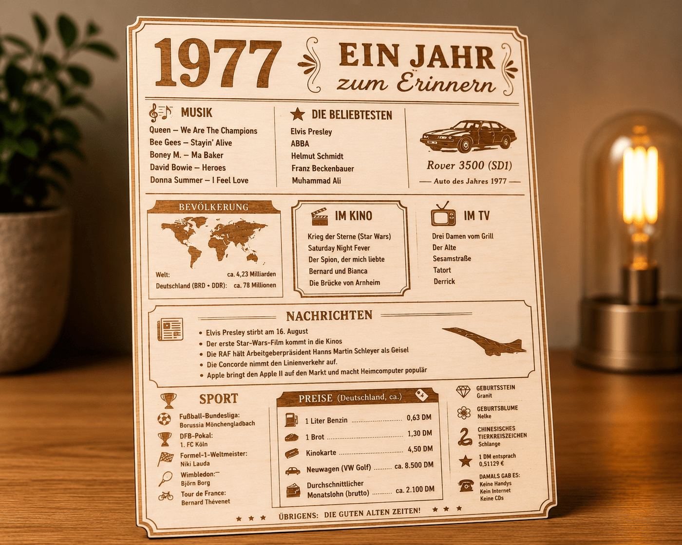 Jahrestafel - Personalisierbar
